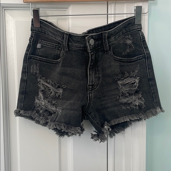 Just USA Black Denim Jean Shorts - Picture 1 of 2